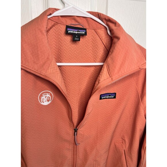 Patagonia Jacket Womens Small Orange Purple R1 CrossStrata New Belgium Beer - Picture 2 of 10